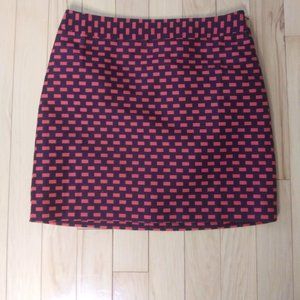 Ann Taylor Loft  career pattern mini skirt 10P
